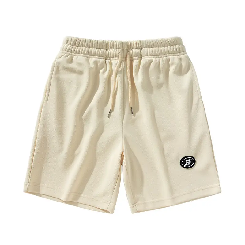 Men Drawstring Shorts Cream 2025 Summer - Image 3