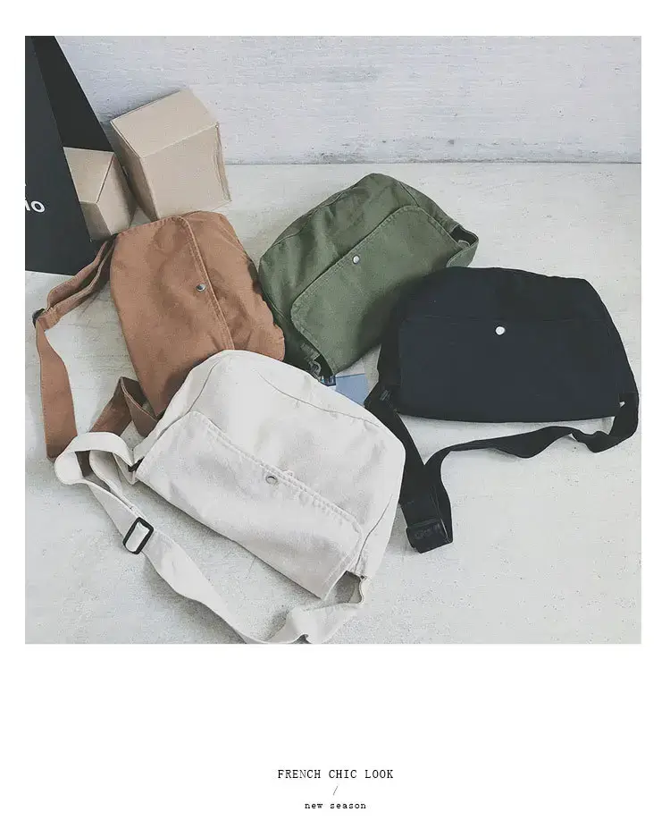 Brown Canvas Messenger Bag 2023 Summer Large Capacity — feature 29