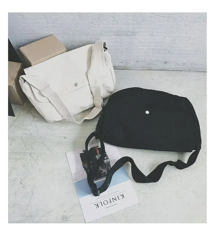Brown Canvas Messenger Bag 2023 Summer Large Capacity — feature 32
