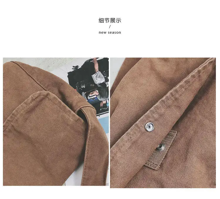 Brown Canvas Messenger Bag 2023 Summer Large Capacity — feature 38
