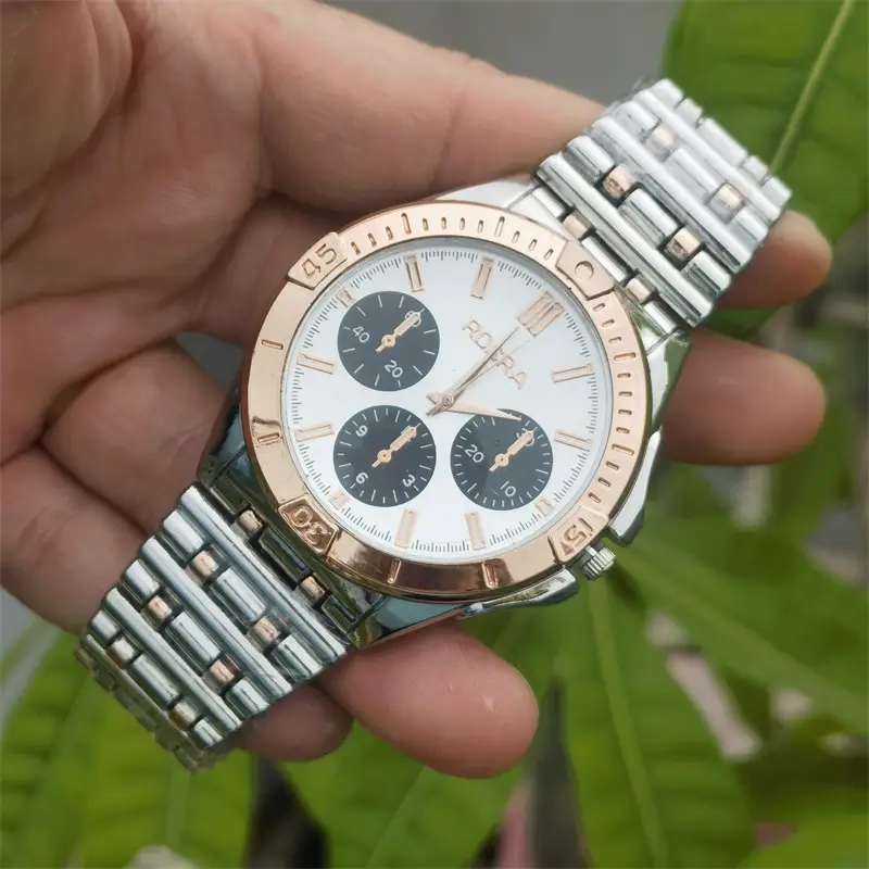 Square Watch with Gold Dial & Silver Band for Men — feature 8