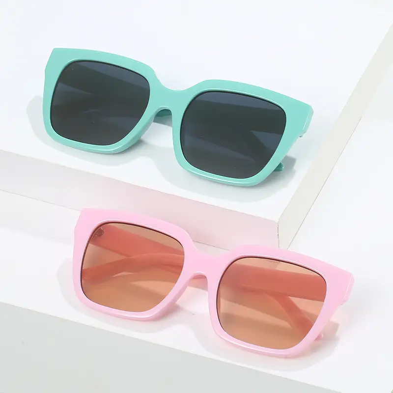 Square Sunglasses European American Retro Large Frame - Image 9