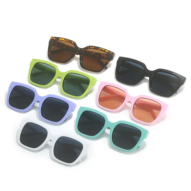 Square Sunglasses European American Retro Large Frame - Image 11
