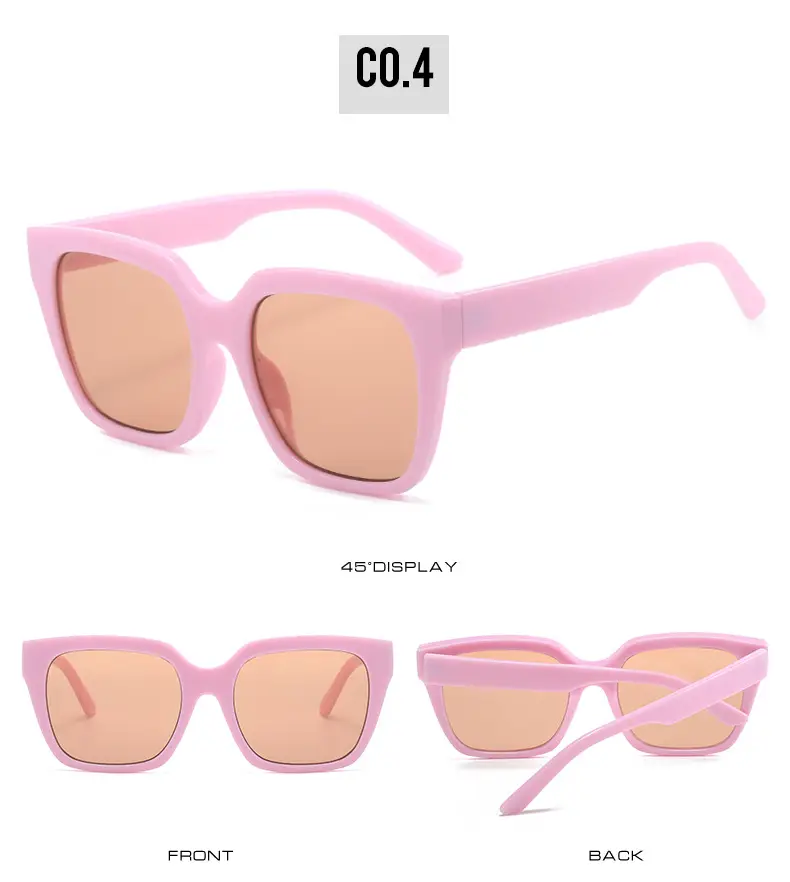Square Sunglasses European American Retro Large Frame — feature 10