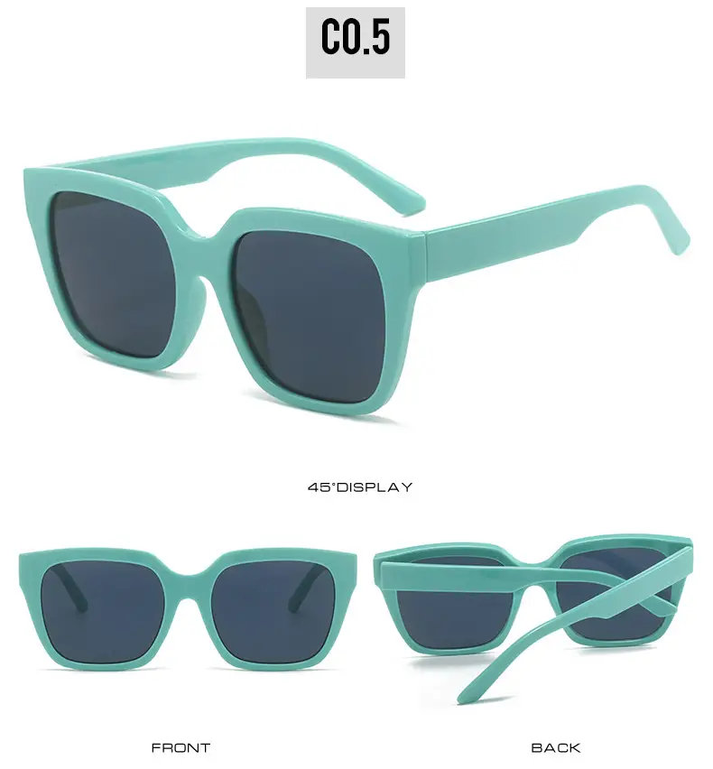 Square Sunglasses European American Retro Large Frame — feature 11