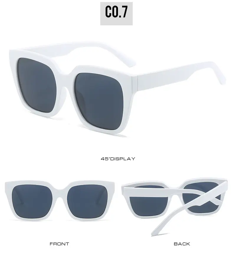 Square Sunglasses European American Retro Large Frame — feature 13
