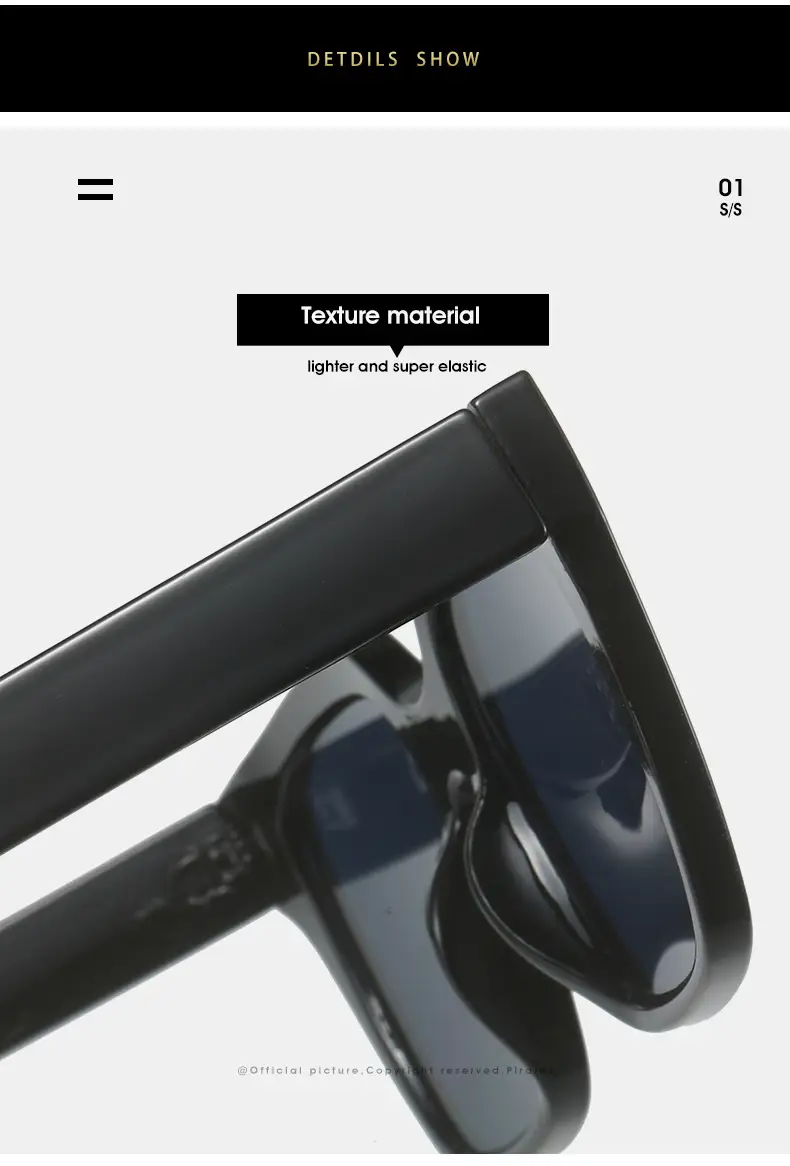 Square Sunglasses European American Retro Large Frame — feature 14