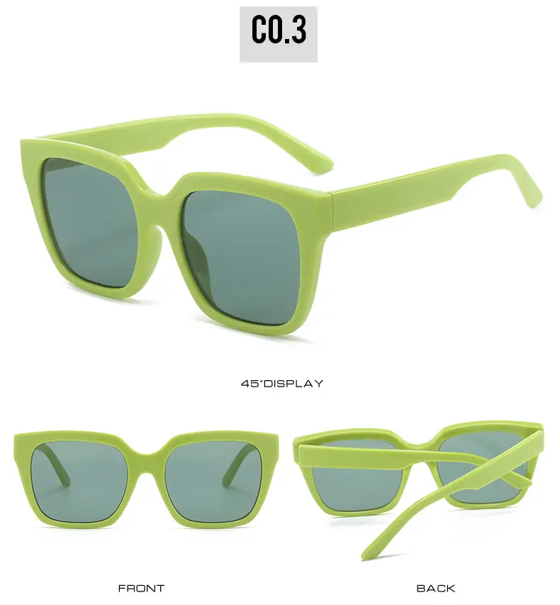 Square Sunglasses European American Retro Large Frame — feature 9