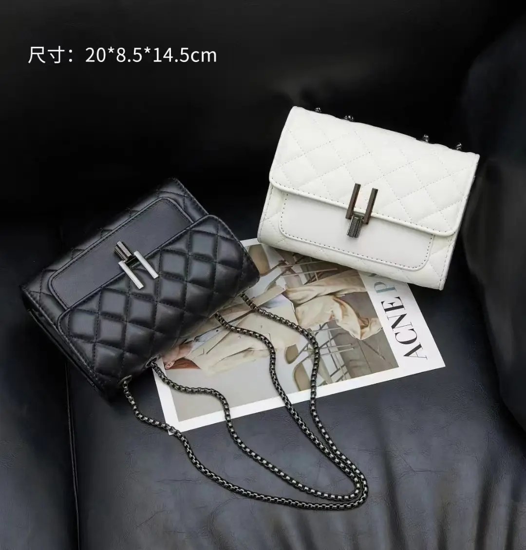 2026 Black Quilted Y-Buckle Bag with Chain Clasp — feature 1