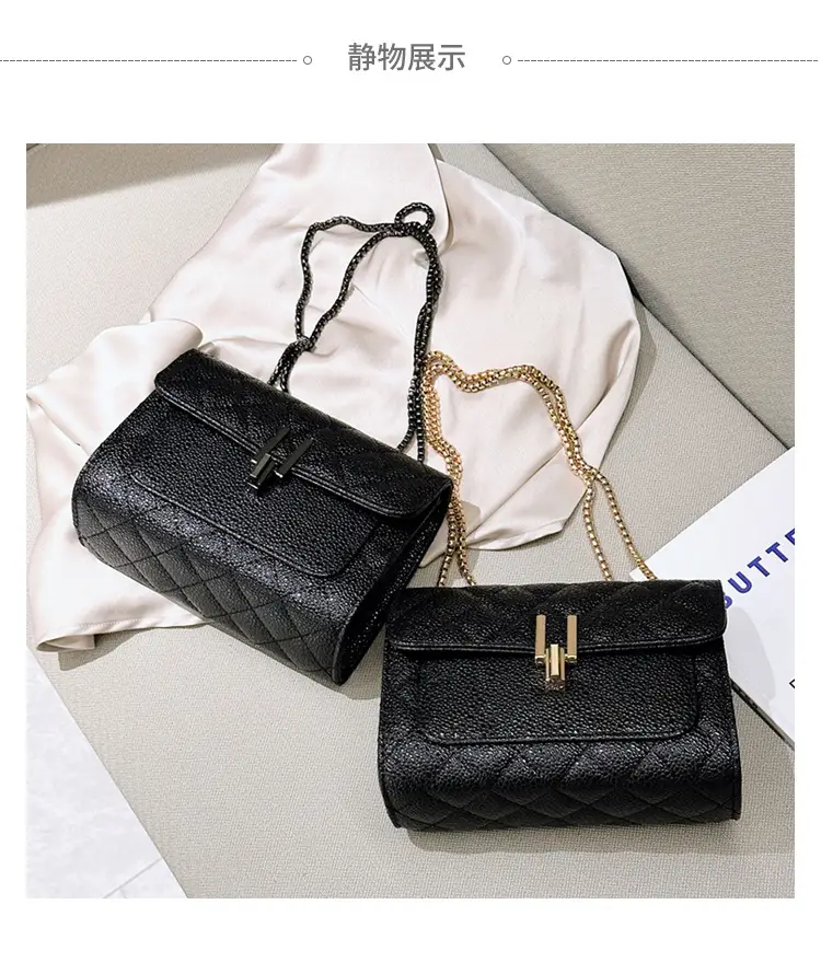 2026 Black Quilted Y-Buckle Bag with Chain Clasp — feature 18