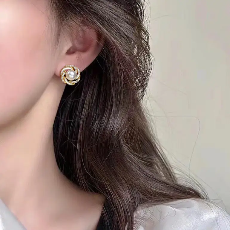 18K Gold Filled Pearl Earrings for Women