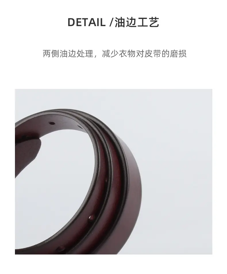 Women's Adjustable Cowhide Leather Belt with Buckle β feature 8