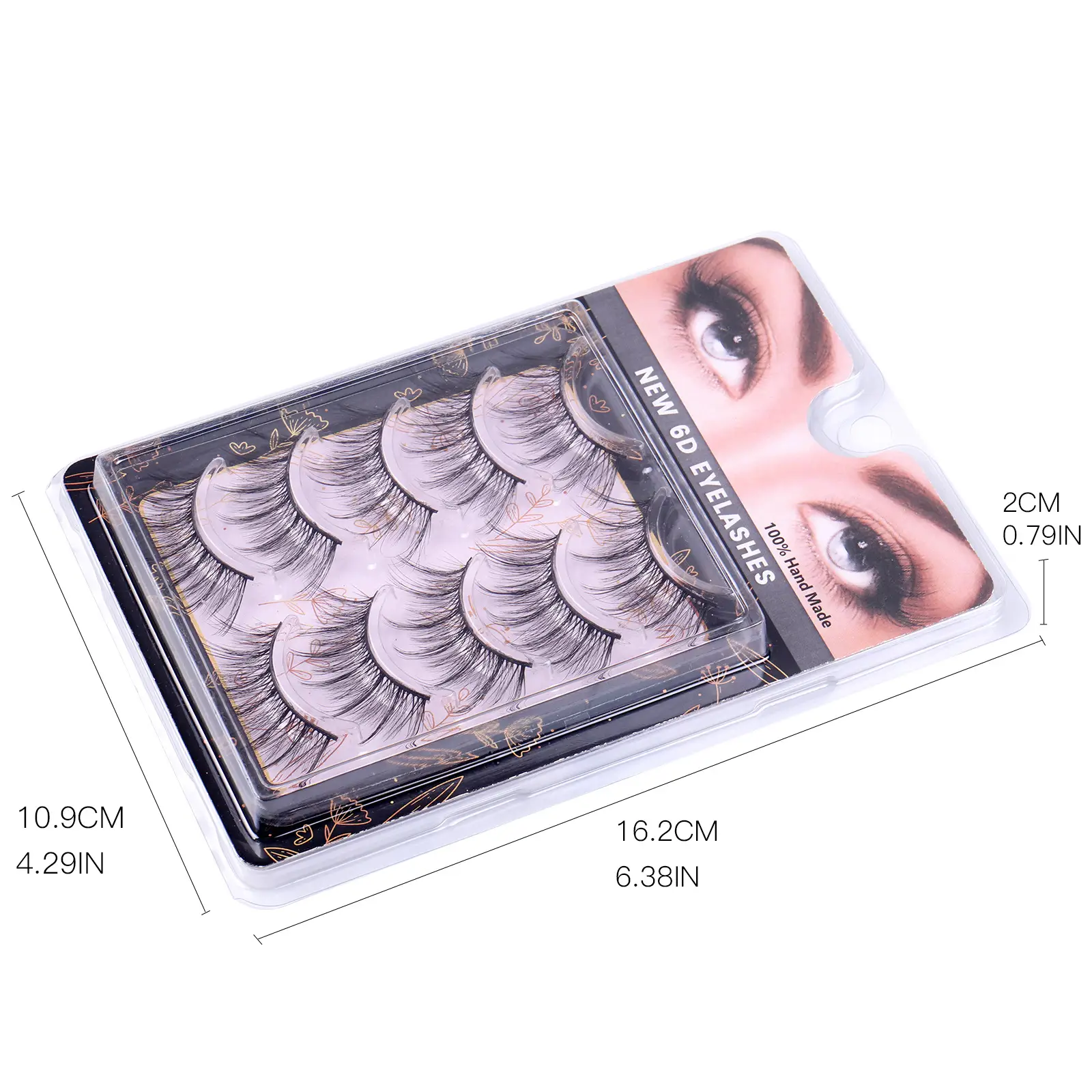 5 Pairs Chemical Fiber False Eyelashes Natural Thick One-Piece