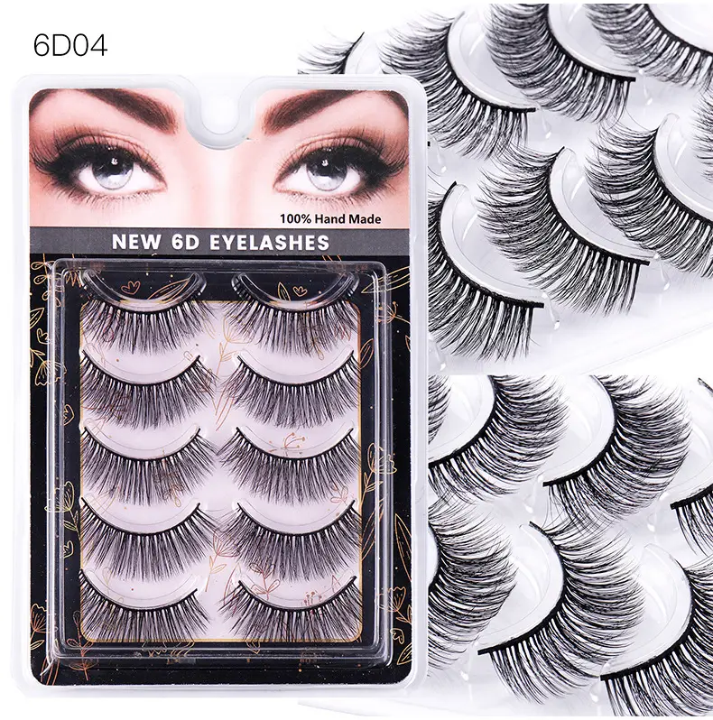 5 Pairs Chemical Fiber False Eyelashes Natural Thick One-Piece — feature 10