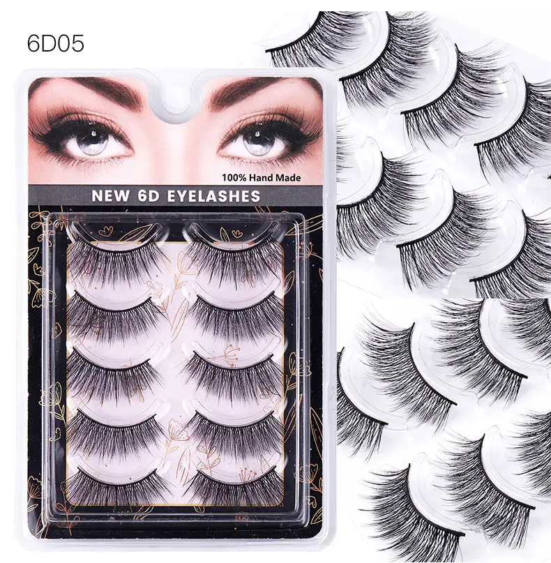 5 Pairs Chemical Fiber False Eyelashes Natural Thick One-Piece — feature 11