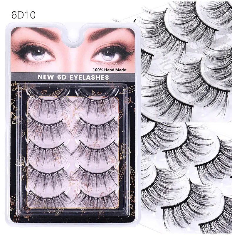 5 Pairs Chemical Fiber False Eyelashes Natural Thick One-Piece — feature 15