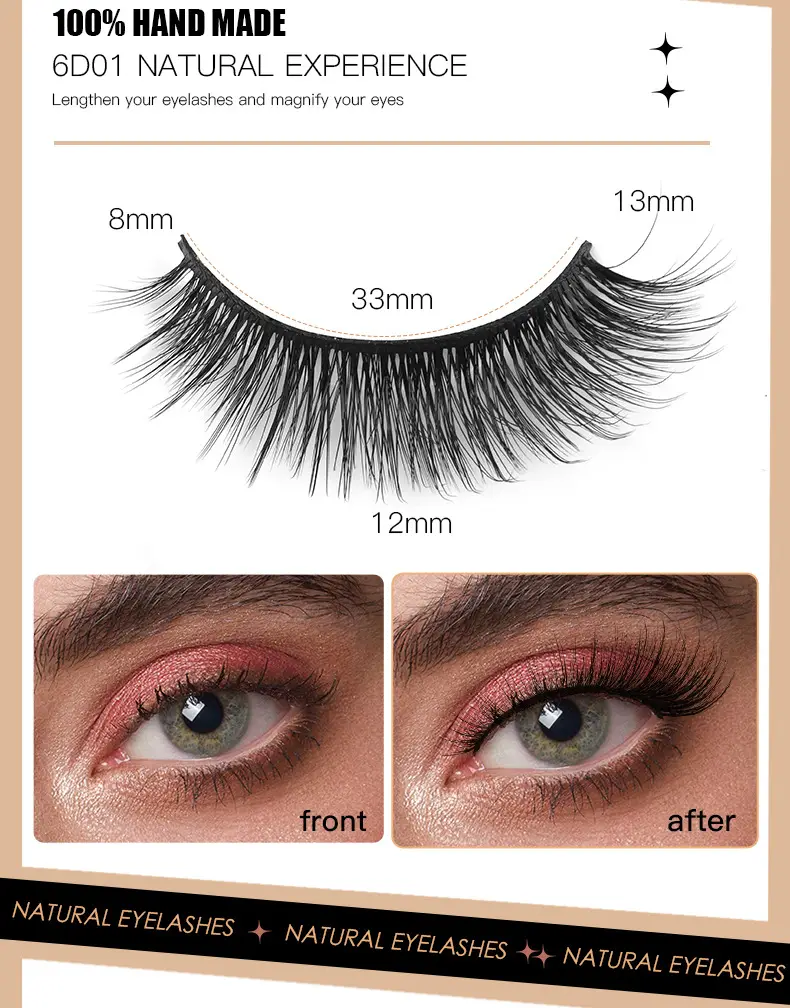 5 Pairs Chemical Fiber False Eyelashes Natural Thick One-Piece — feature 2