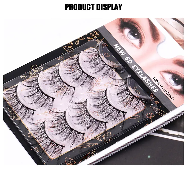 5 Pairs Chemical Fiber False Eyelashes Natural Thick One-Piece — feature 6