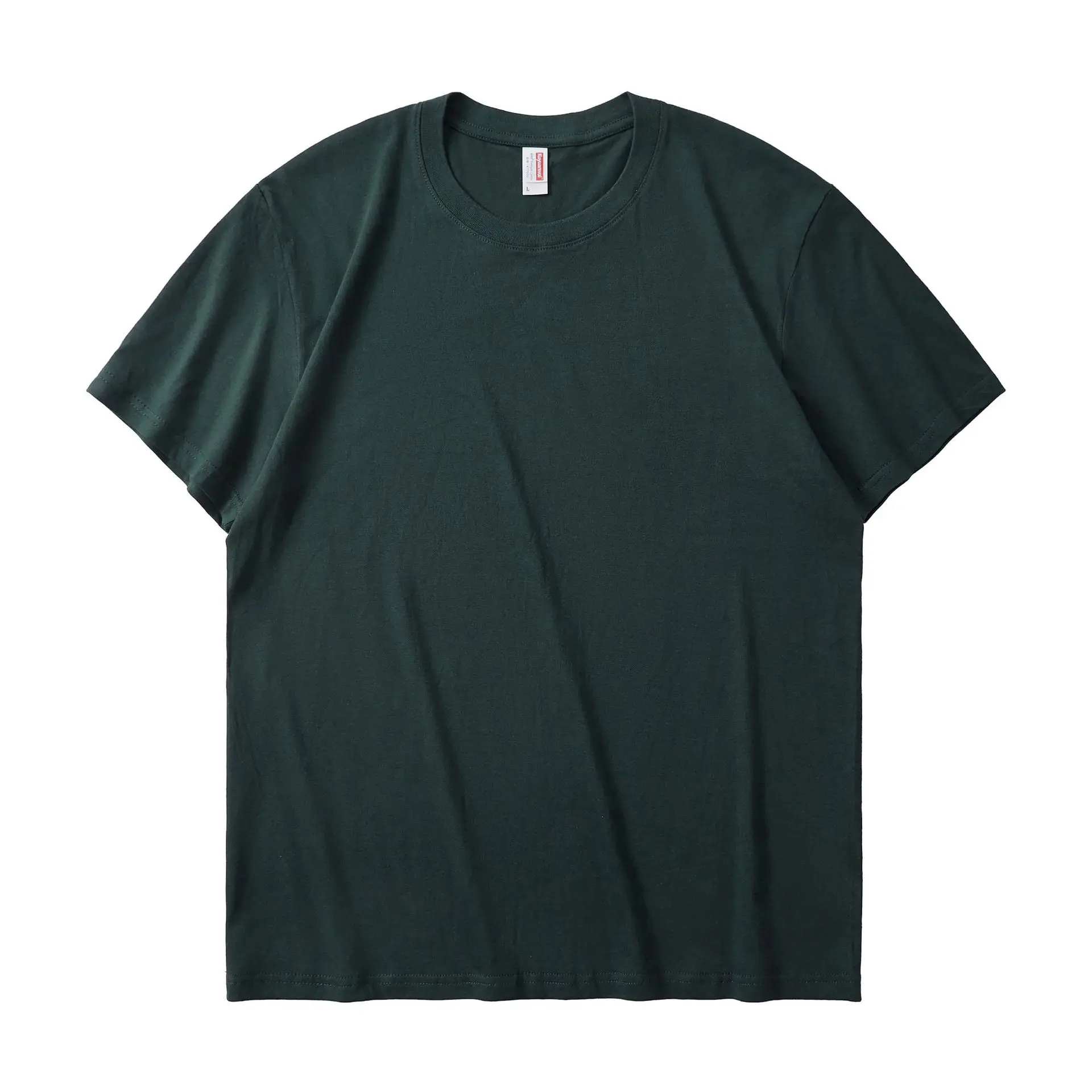 Men's 180g Cotton T-Shirt Beige Round Neck