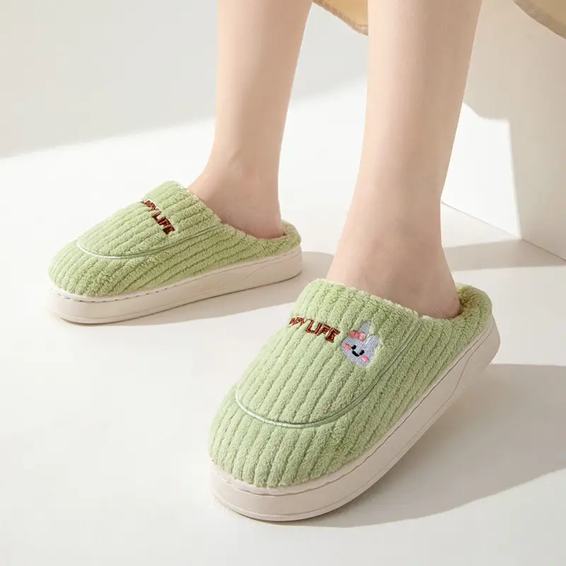 Autumn and Winter Cotton Slippers Women's Home Indoor Warm Plush Thickened Couple's Lightweight Outdoor Cotton Shoes Moon Shoes - Image 8