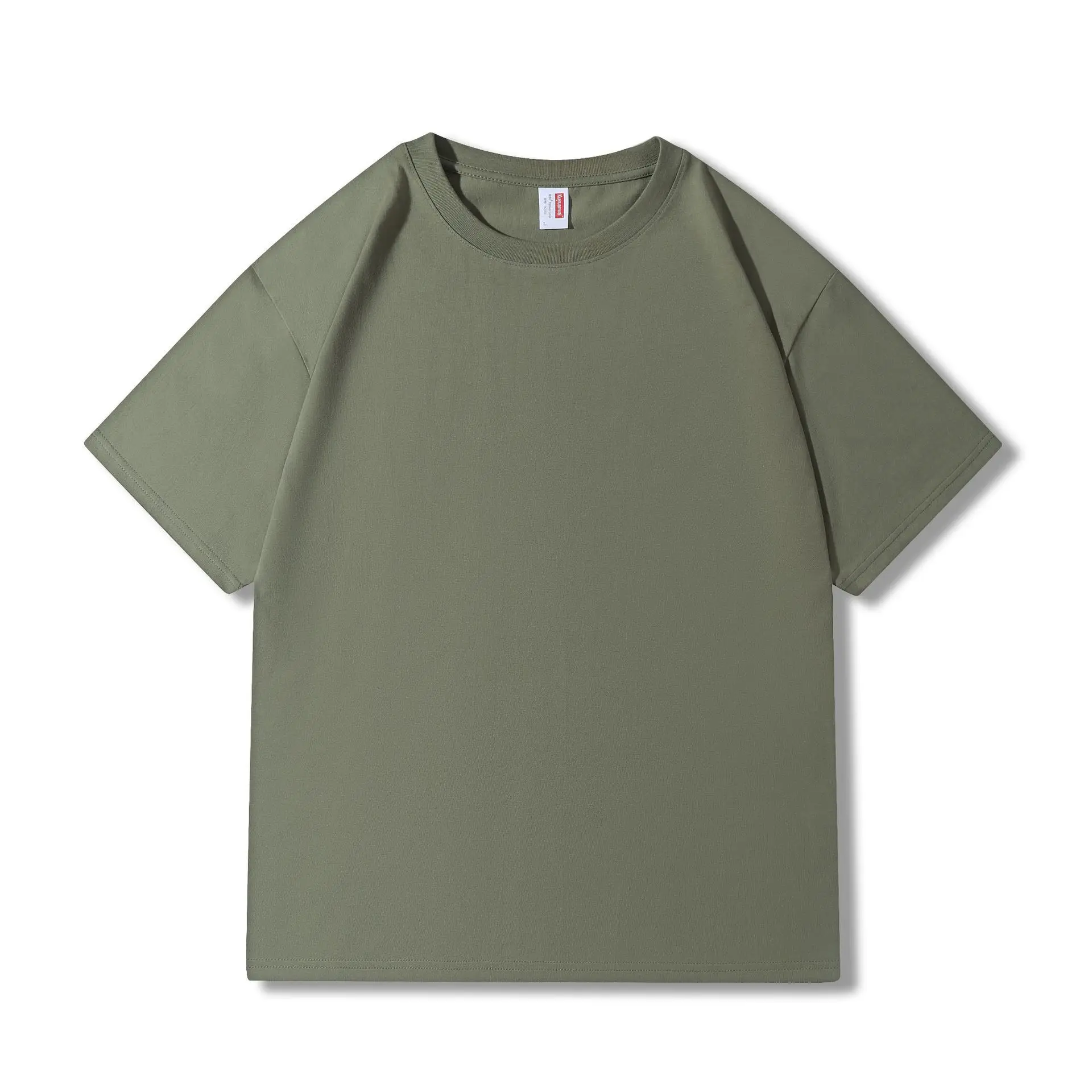 Men's Brown Cotton T-Shirt Short Sleeve Wholesale - Image 15