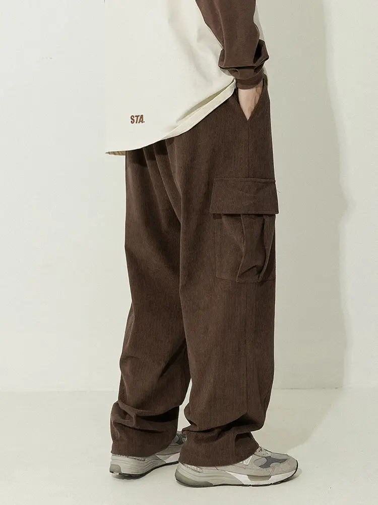 Japanese Style Corduroy Pants Brown 2025 Spring - Image 5