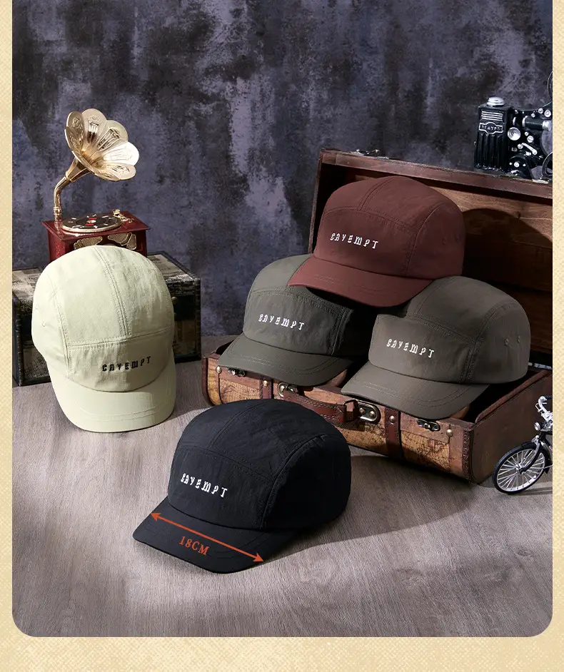 Women's Big Head Baseball Cap with Long Brim Deep Wide Brim — feature 13