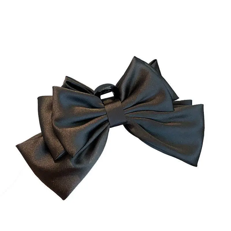 Black Super Large Bow Grip Hair Clip for Women - Image 6