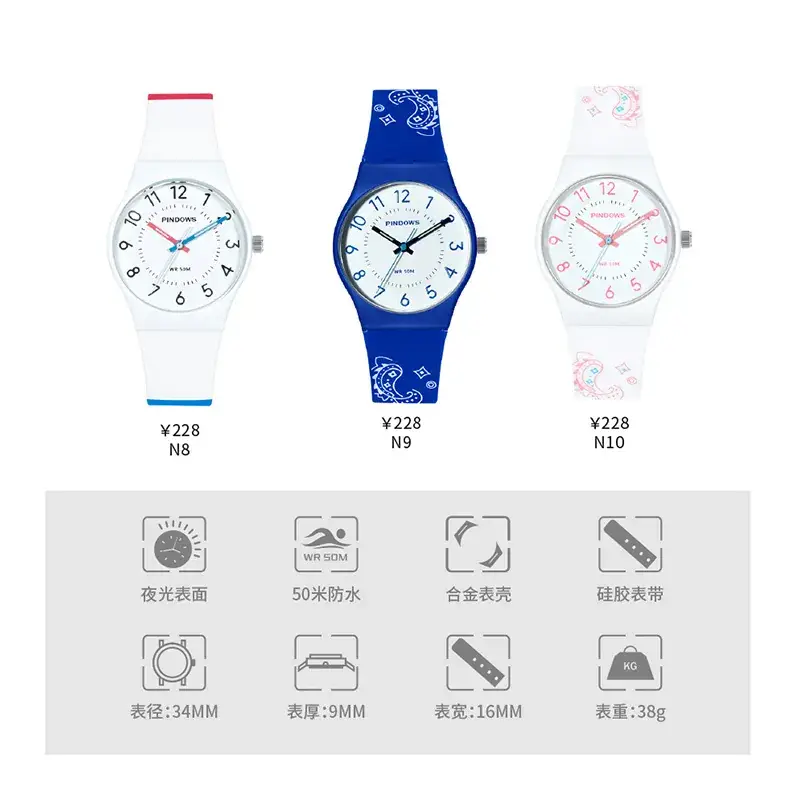 Women's White Silicone Analog Watch with Quartz Movement - Image 11
