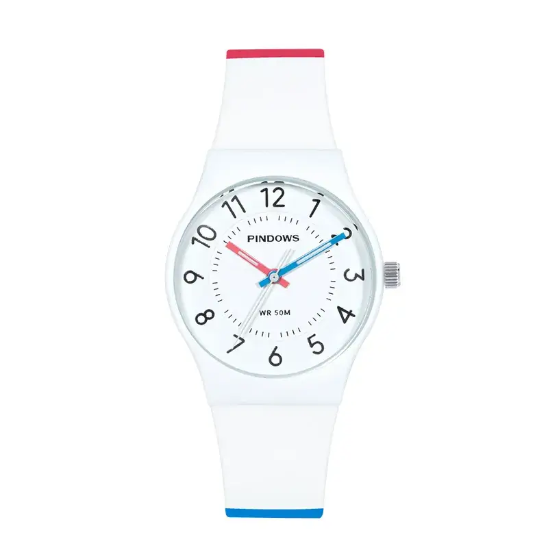 Women's White Silicone Analog Watch with Quartz Movement - Image 6