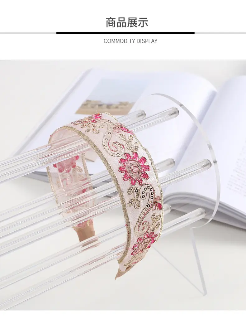 Luxury Floral Bangle with Inner Teeth & Silk Embroidery — feature 4