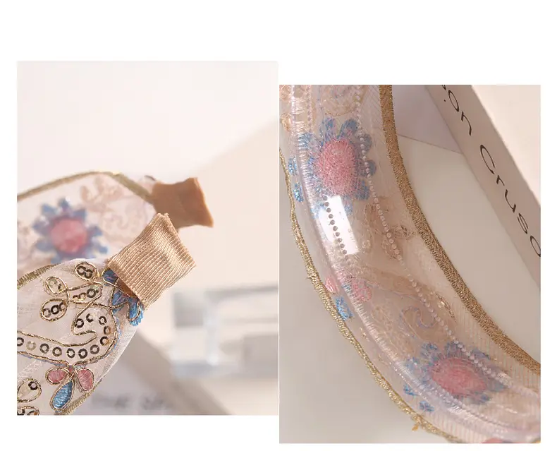 Luxury Floral Bangle with Inner Teeth & Silk Embroidery — feature 9