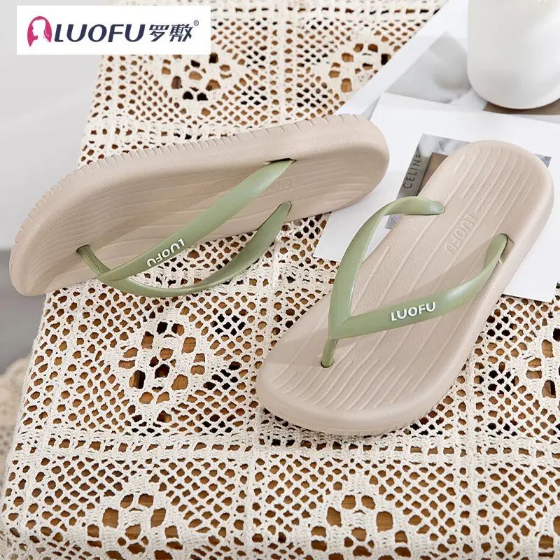 Luo Fu Women's Black Flip Flops Summer Sandals — feature 19