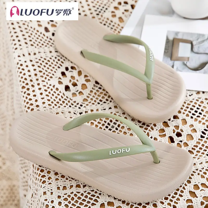 Luo Fu Women's Black Flip Flops Summer Sandals — feature 21