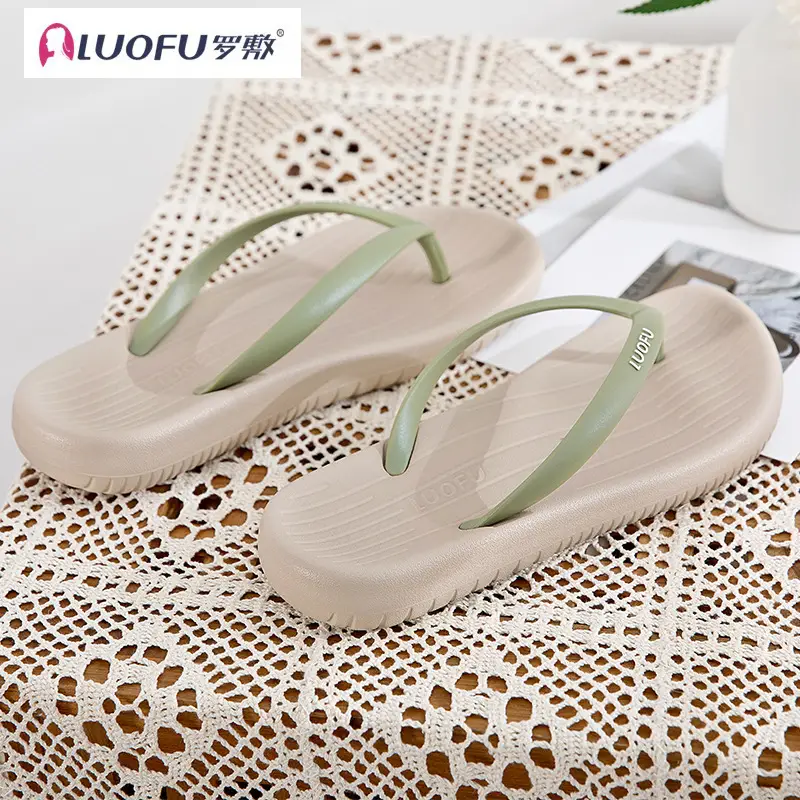 Luo Fu Women's Black Flip Flops Summer Sandals — feature 22