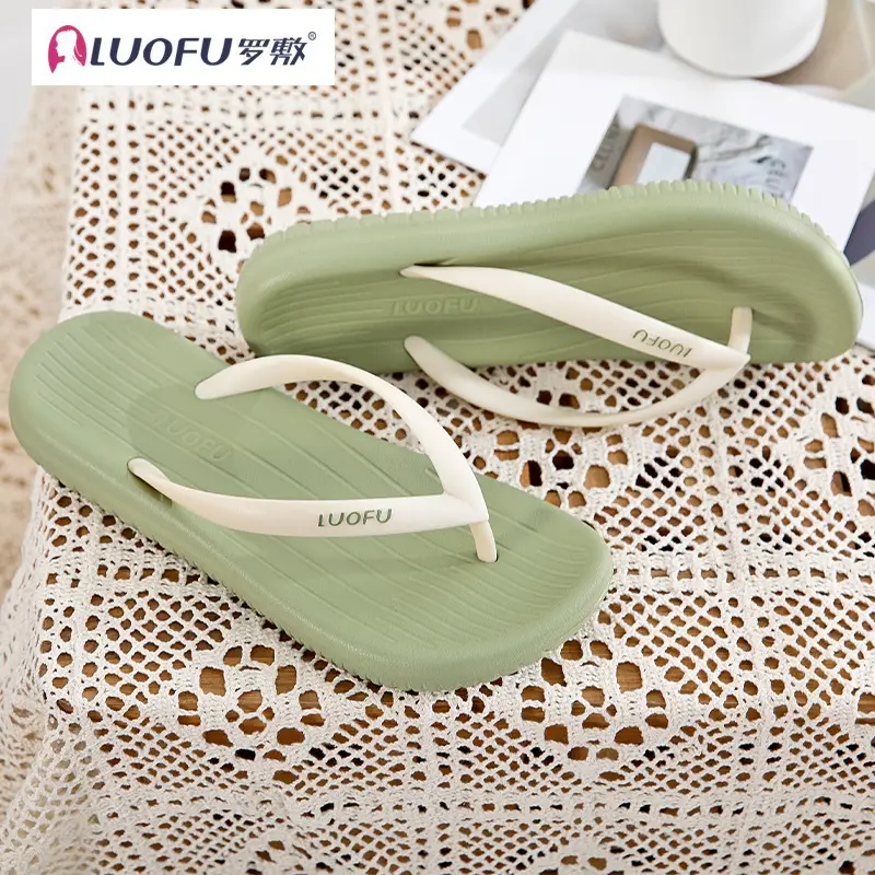 Luo Fu Women's Black Flip Flops Summer Sandals — feature 24