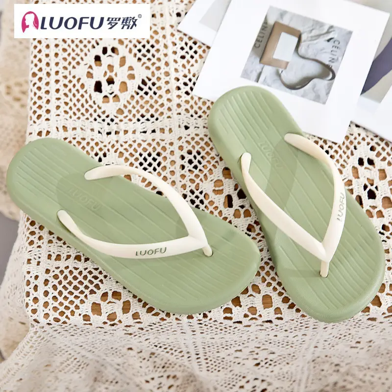 Luo Fu Women's Black Flip Flops Summer Sandals — feature 25