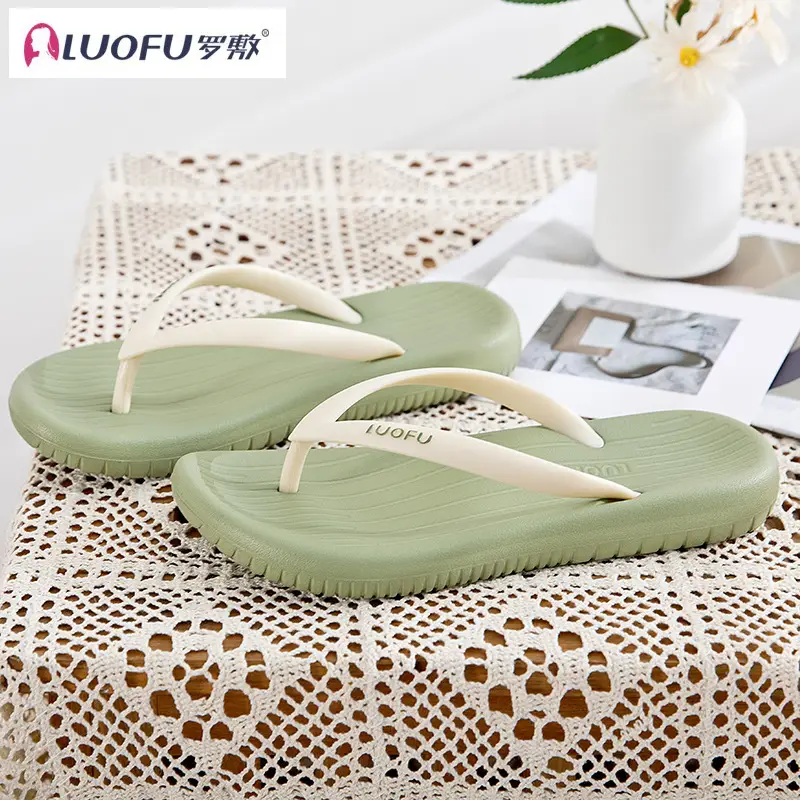 Luo Fu Women's Black Flip Flops Summer Sandals — feature 27