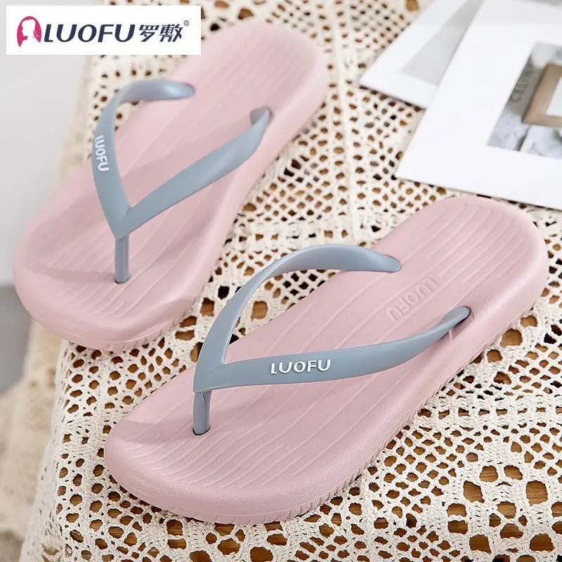 Luo Fu Women's Black Flip Flops Summer Sandals — feature 28