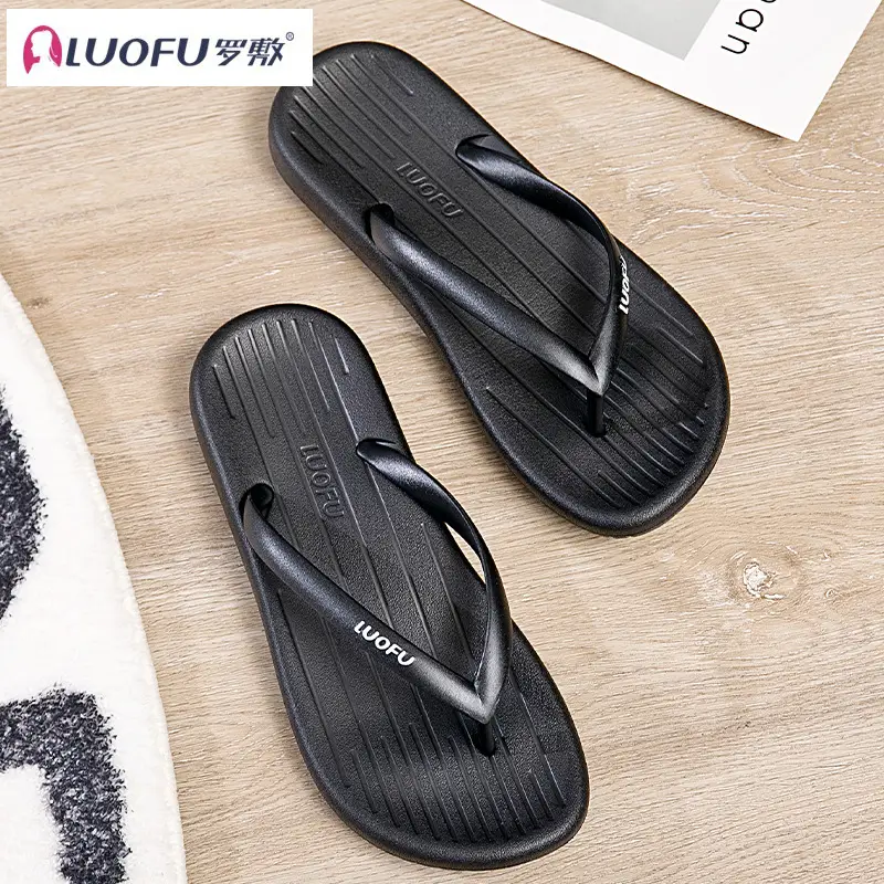 Luo Fu Women's Black Flip Flops Summer Sandals — feature 35