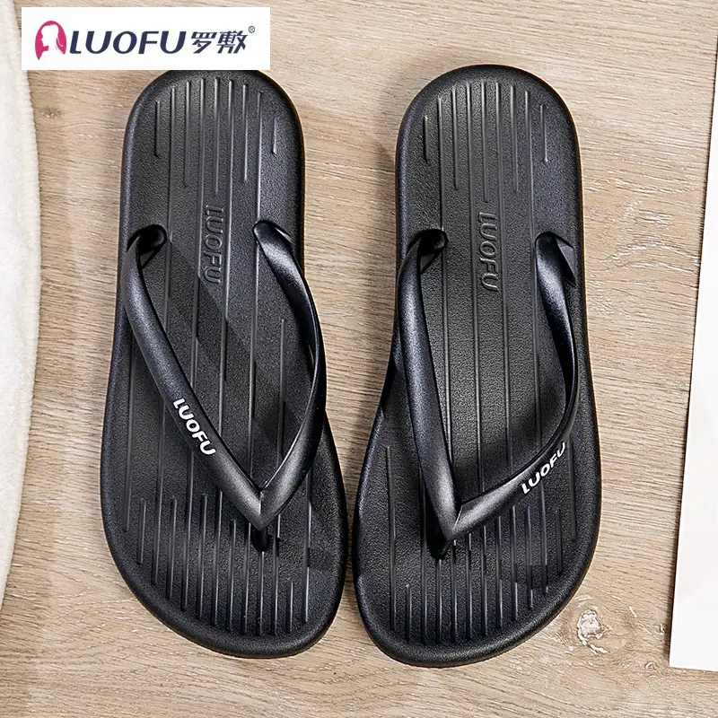 Luo Fu Women's Black Flip Flops Summer Sandals — feature 38