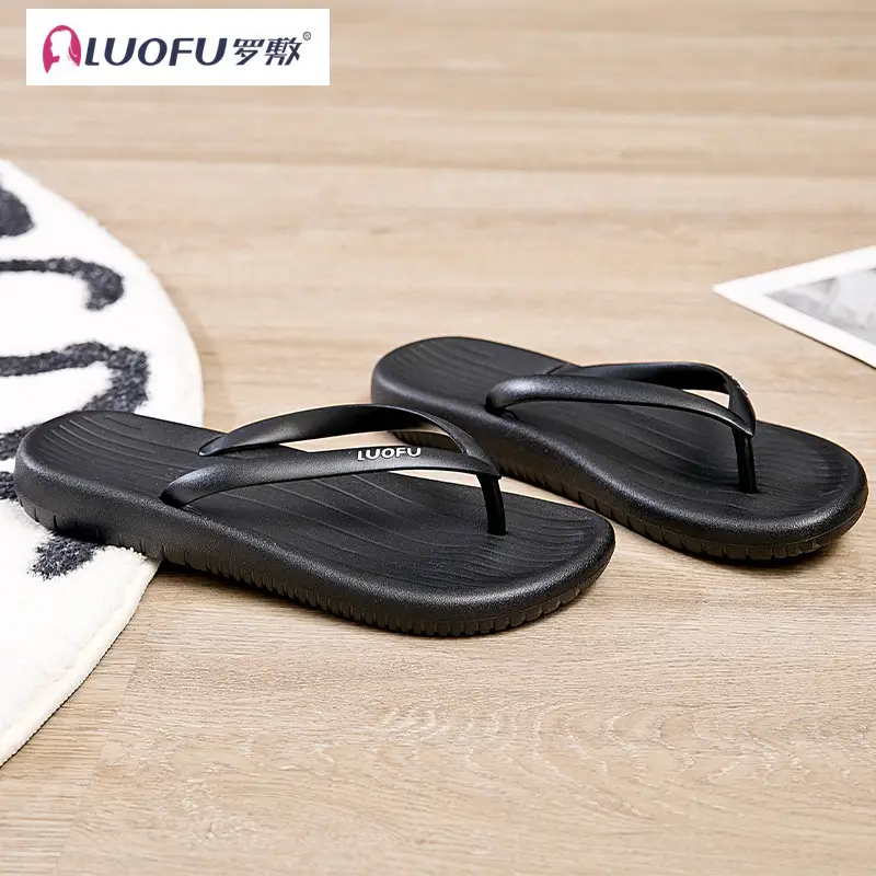 Luo Fu Women's Black Flip Flops Summer Sandals — feature 39