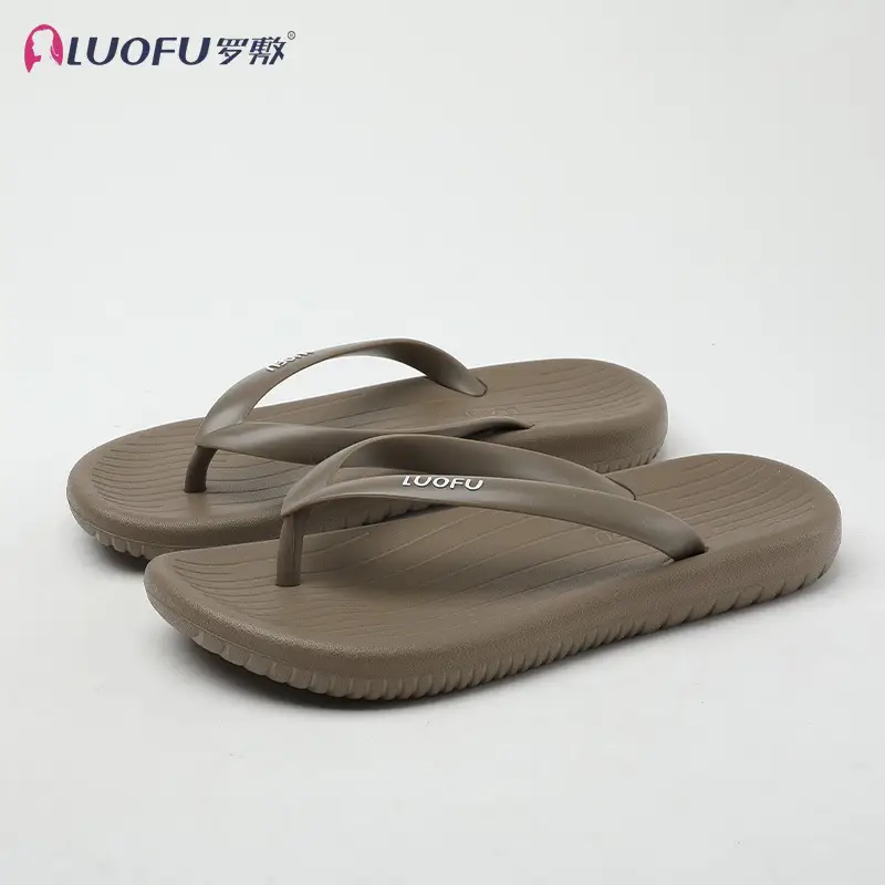 Luo Fu Women's Black Flip Flops Summer Sandals