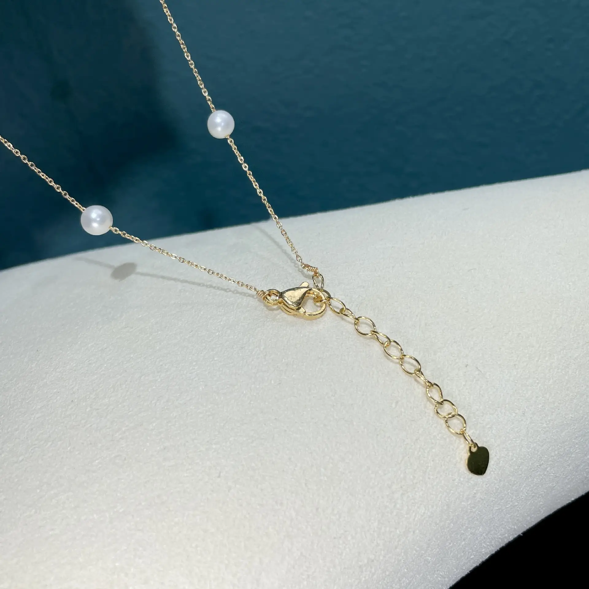 Gypsophila Pearl Necklace for Women Gold Chain Adjustable