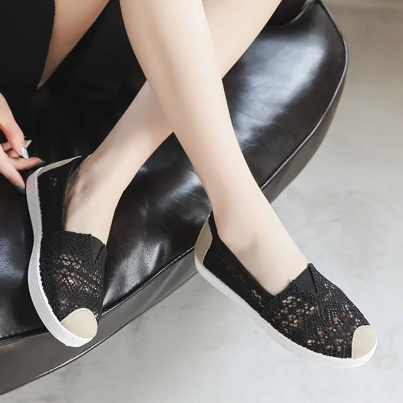 2025 Summer Mesh Slip-on Shoes White - Image 4