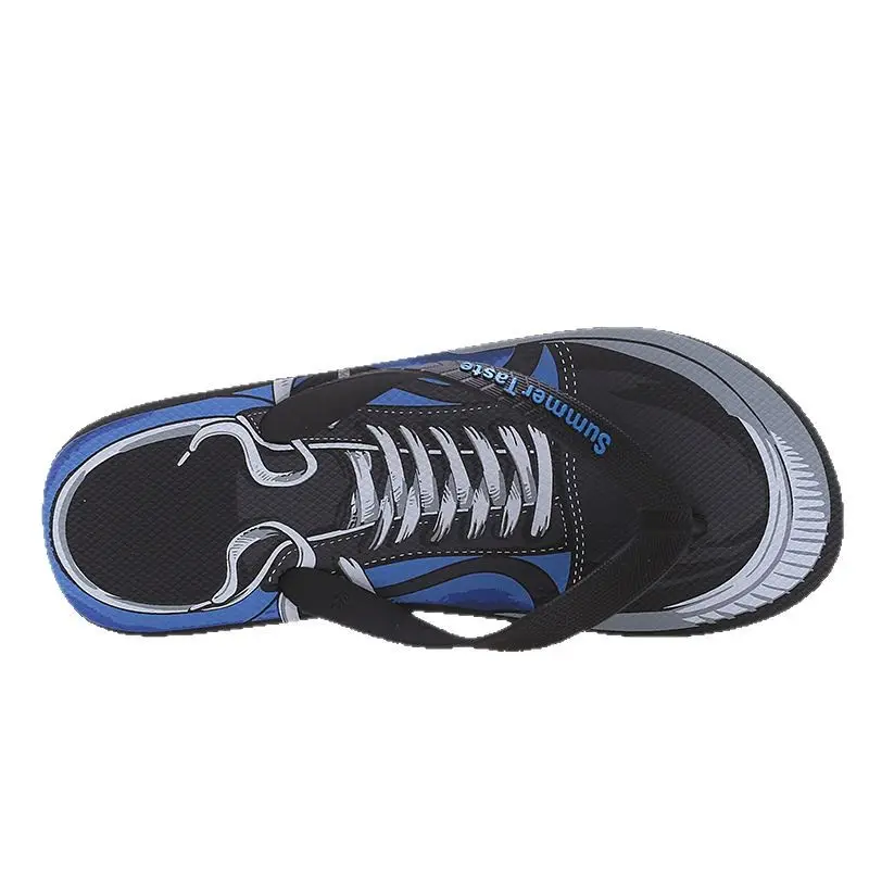 Men's Black Mesh Flip Flops Summer 2022