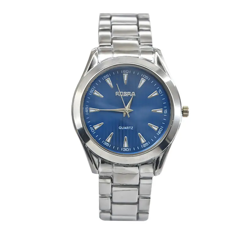 Men's Steel Band Classic Watch with Blue Dial
