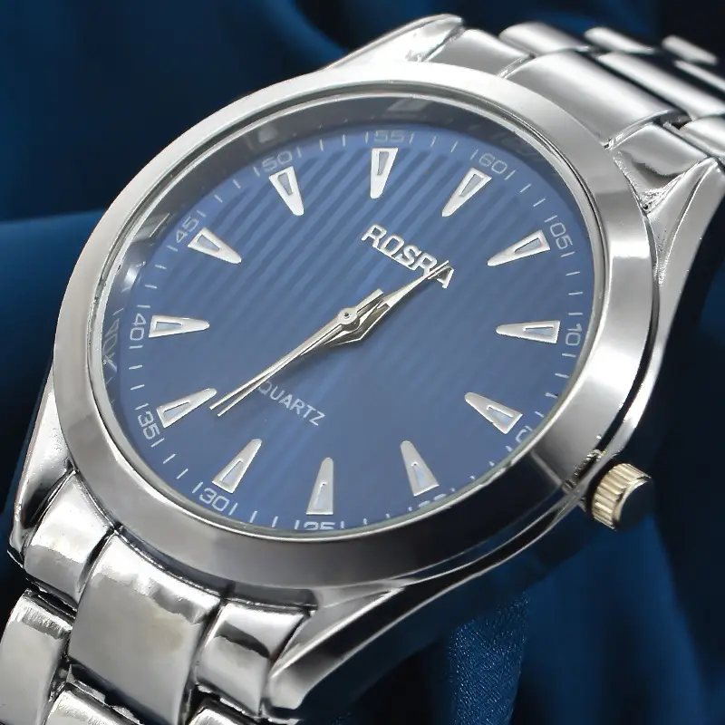 Men's Steel Band Classic Watch with Blue Dial — feature 12