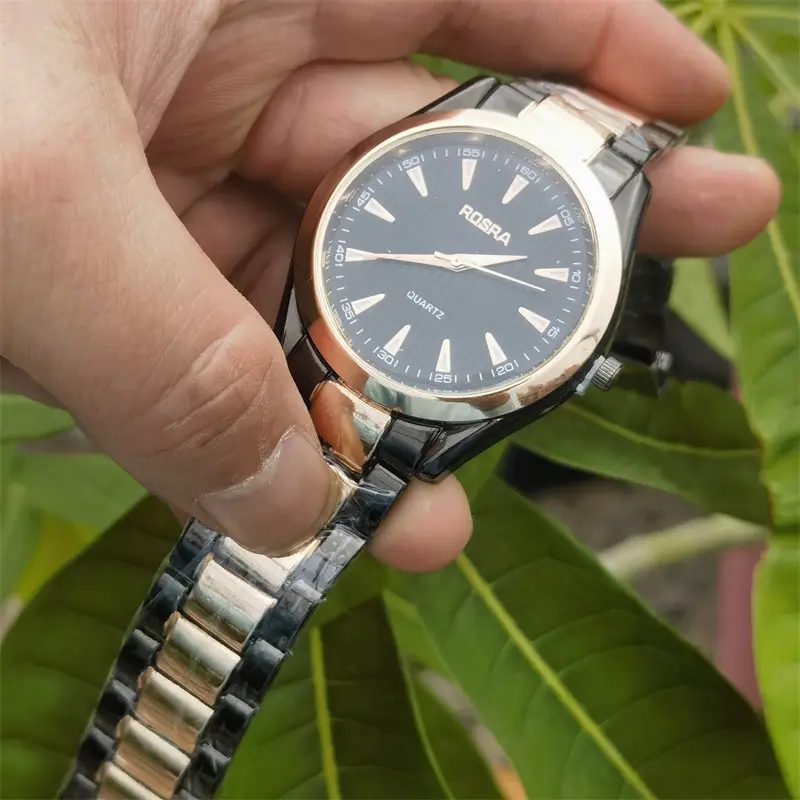 Men's Steel Band Classic Watch with Blue Dial