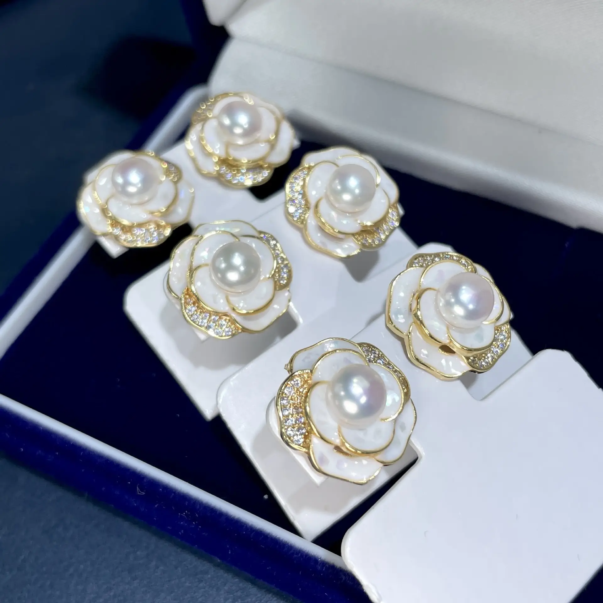 925 Sterling Pearl Earrings Women Elegant Light Luxury